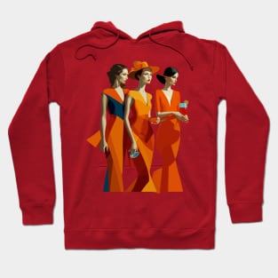 Three art deco women Hoodie